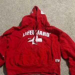 Red Lifeguard Women's Hoodie
